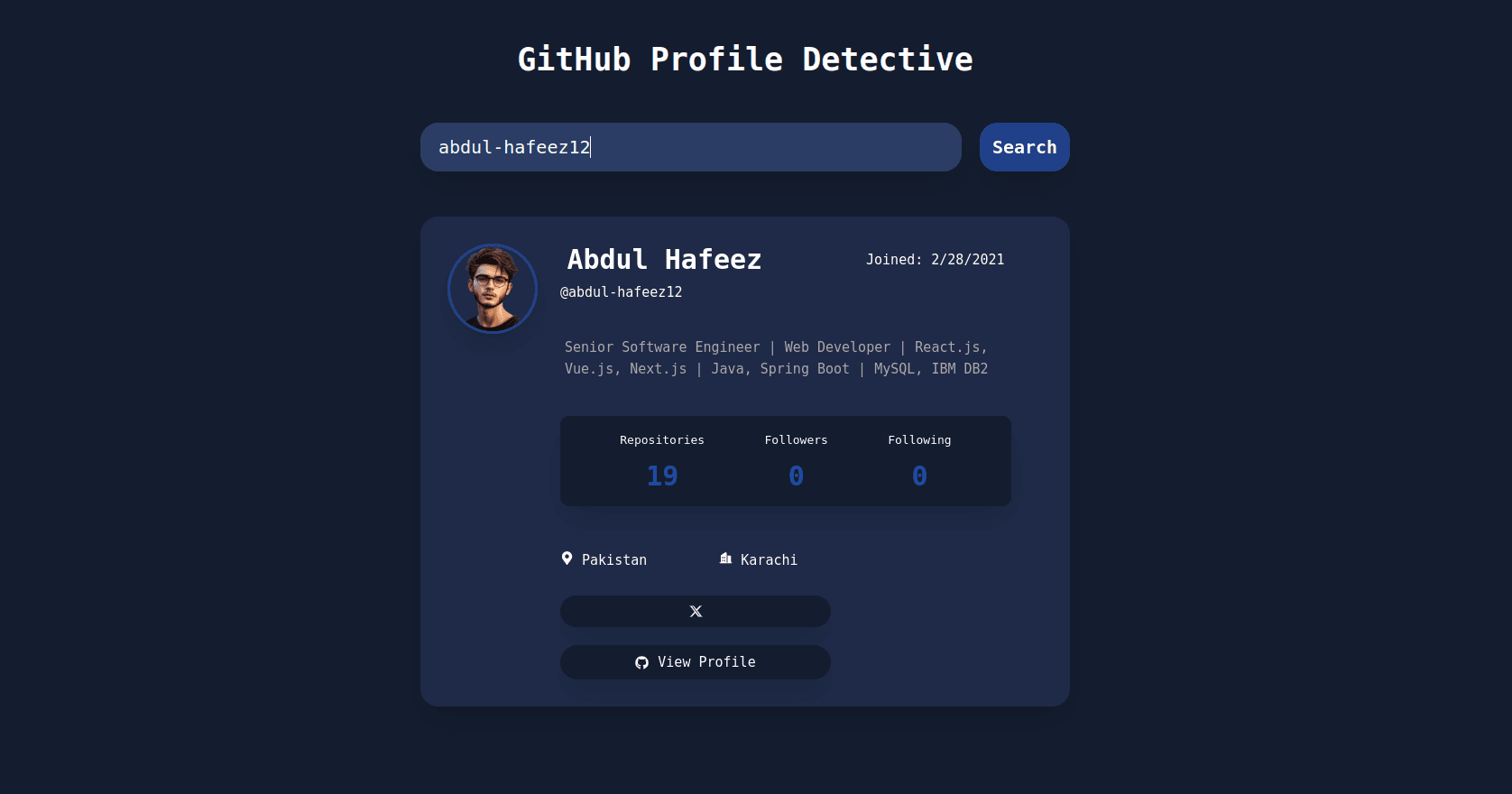 GitHub Profile